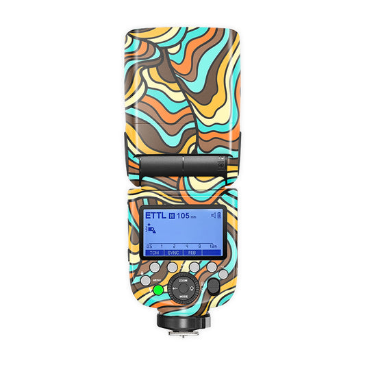 Colourful Swirl Art Camera Flash Skin