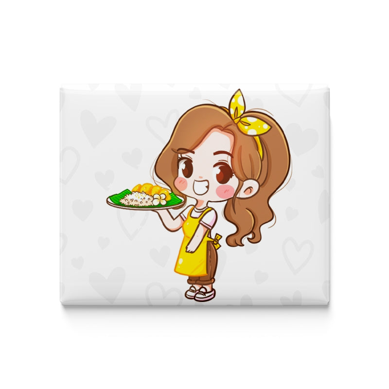 The Flower Plate Fridge Magnet