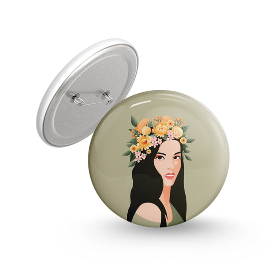 Goddess Pin-back Button Badge