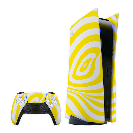 Yellow Prints Play Station Skin