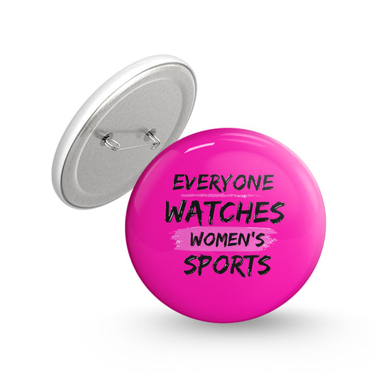 Women Sports Pin-back Button Badge