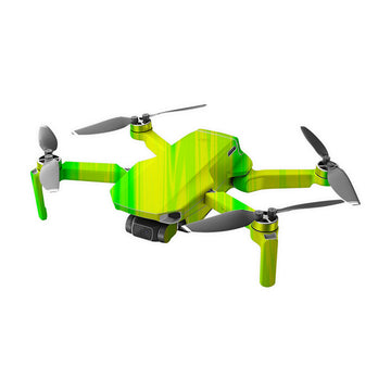 Neon Green Stripes Drone Skin