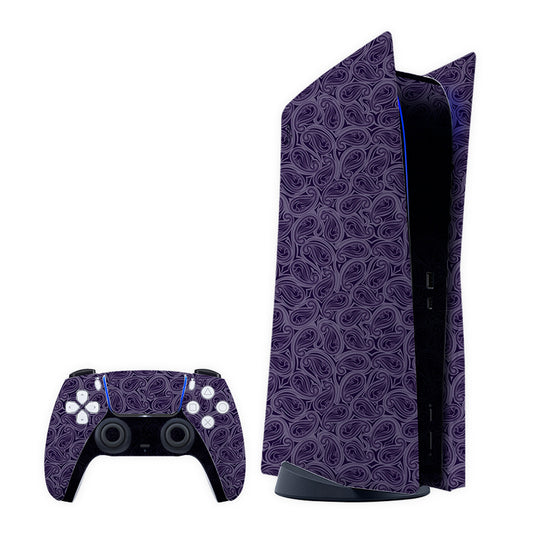Purple Paisley Play Station Skin