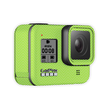 Green Wave Stripes Go Pro Skin