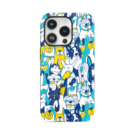 Crazy Doggy Family Flexible Soft Silicone Case