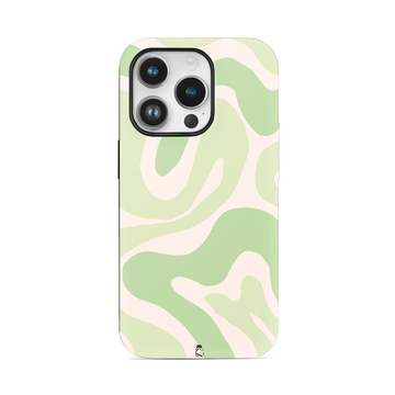 Green Liquid Waves Flexible Soft Silicone Case