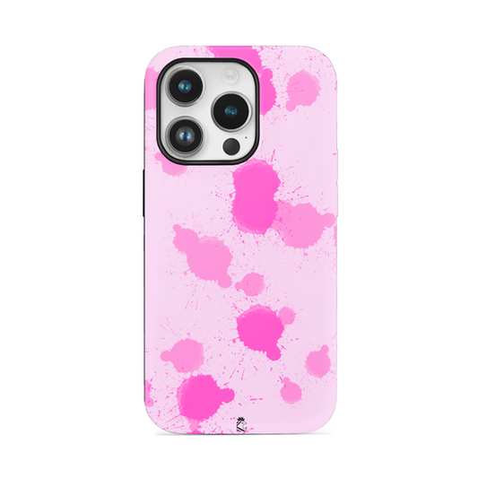 Pink Paint Splash Flexible Soft Silicone Case