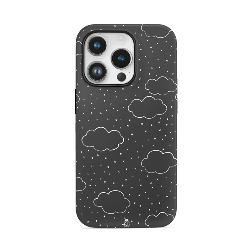 Rain Dotted Clouds Flexible Soft Silicone Case