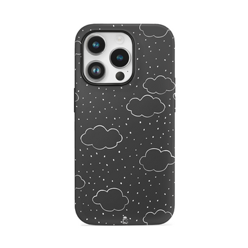 Rain Dotted Clouds Flexible Soft Silicone Case