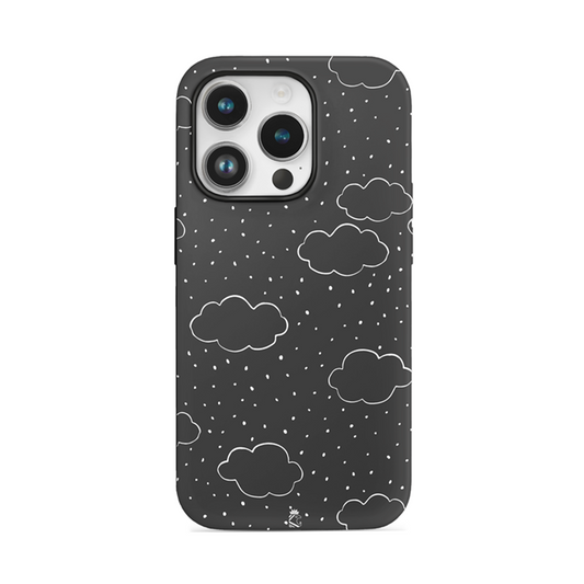 Rain Dotted Clouds Flexible Soft Silicone Case