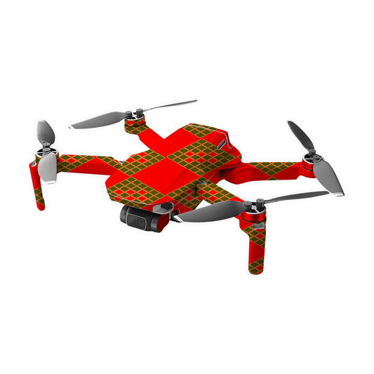 Red Checkers Drone Skin