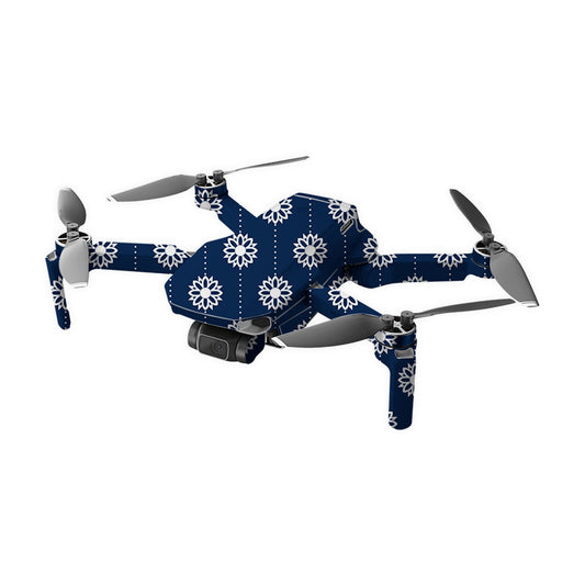 Blue Flowers Drone Skin