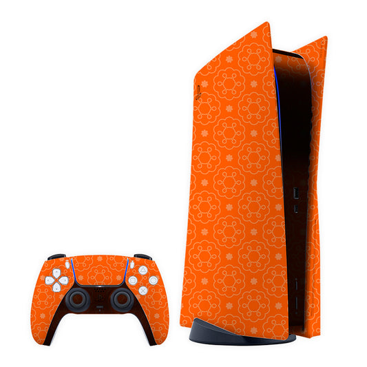 Orange Floats Play Station Skin