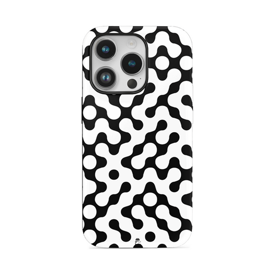 White And Black Pattern Flexible Soft Silicone Case