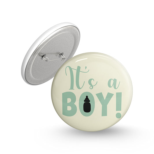 Its a Boy Pin-back Button Badge
