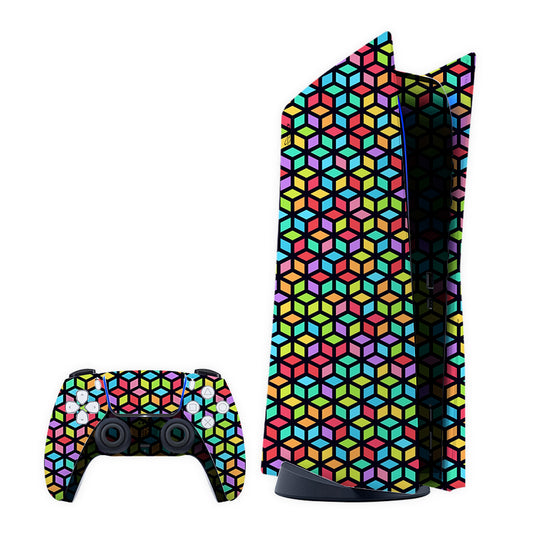 Colourful Cubes Play Station Skin