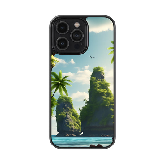 Land On Sea Glossy Metal Case