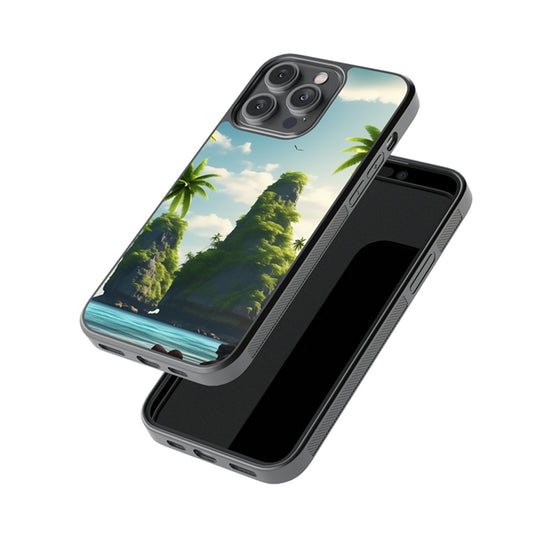 Land On Sea Glossy Metal Case