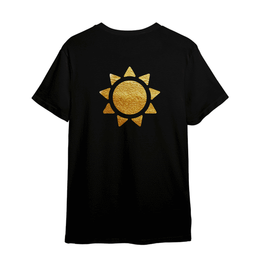 Sun Burn Gold Reflective Foil Oversized T-Shirt