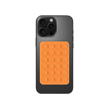 Orange Soft Silicone Suction Phone Sticky Grip