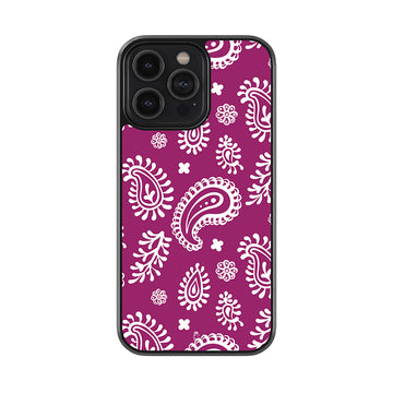 Paisley Prints Glossy Metal Phone Case
