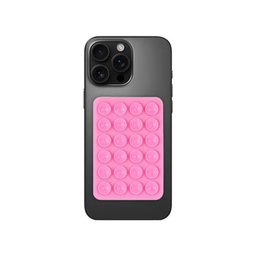 Pink Soft Silicone Suction Phone Sticky Grip