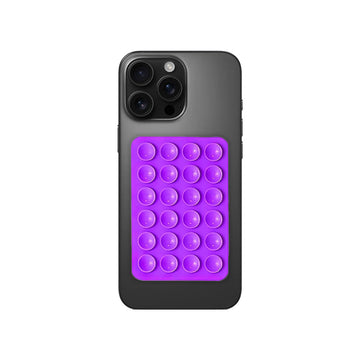 Purple Soft Silicone Suction Phone Sticky Grip