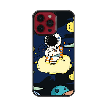 Cute Little Astronaut Glossy Metal Case