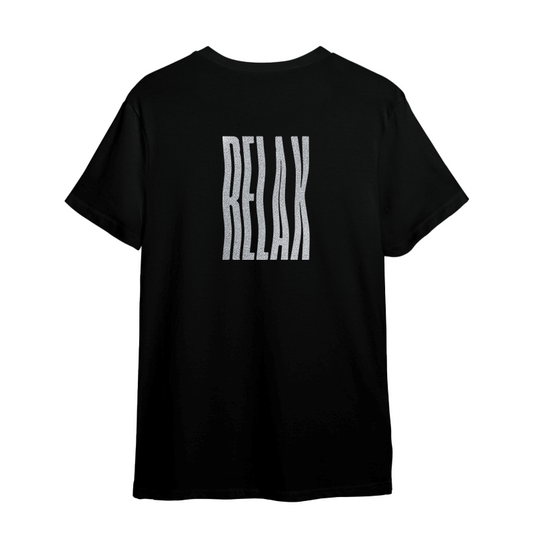 Relax Silver Reflective Foil Oversized T-Shirt