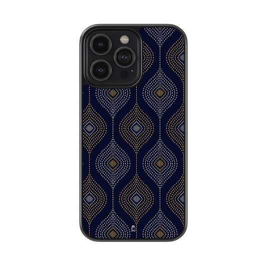 Ornamental Bandhani Saree Glossy Metal Phone Case