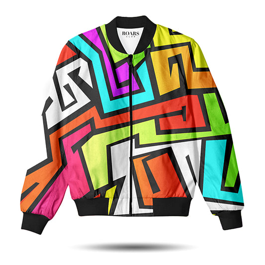 Flamboyant Pattern Men's Bomber Jacket