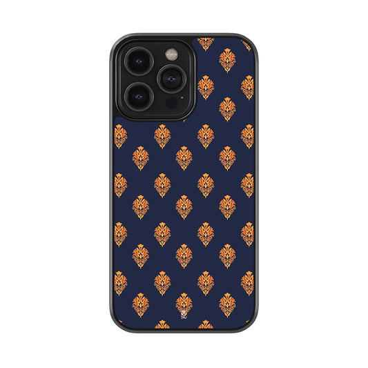 Floral Motif Glossy Metal Phone Case