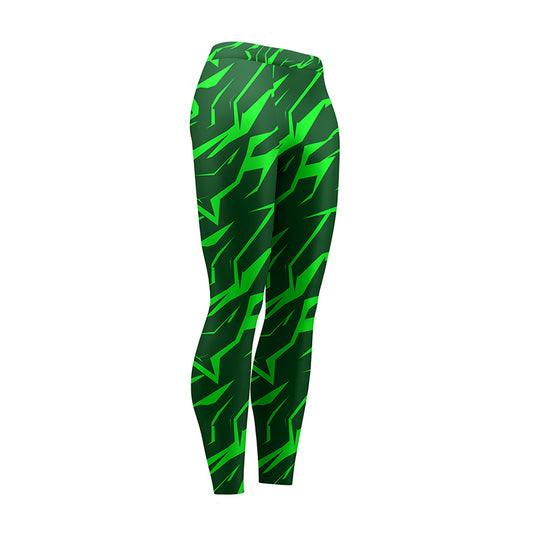 Terror Flash Green High Waist Leggings