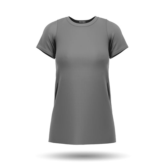 Grey Basic T-Shirt Dress