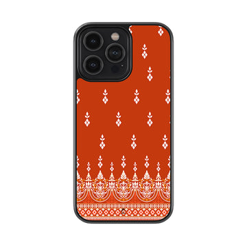 Persian Border Saree Glossy Metal Phone Case