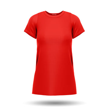 Basic Red T-shirt Dress