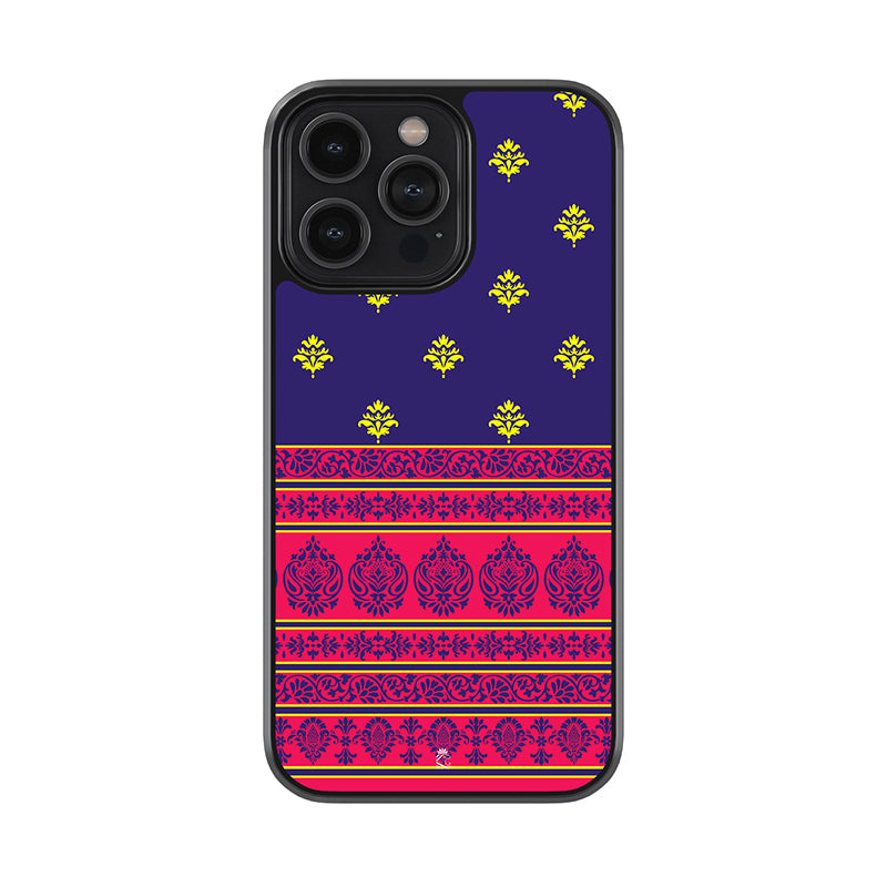Kanchipuram Pattu Glossy Metal Phone Case