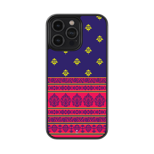 Kanchipuram Pattu Glossy Metal Phone Case