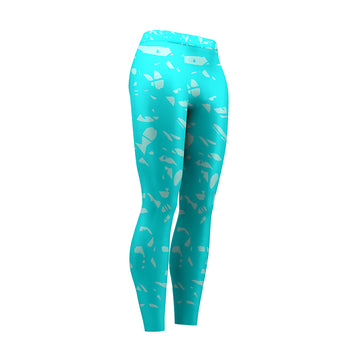 Iridescent Blue High Waist Leggings
