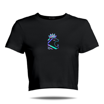 Official Roars Holographic Reflective Women's Crop-Top
