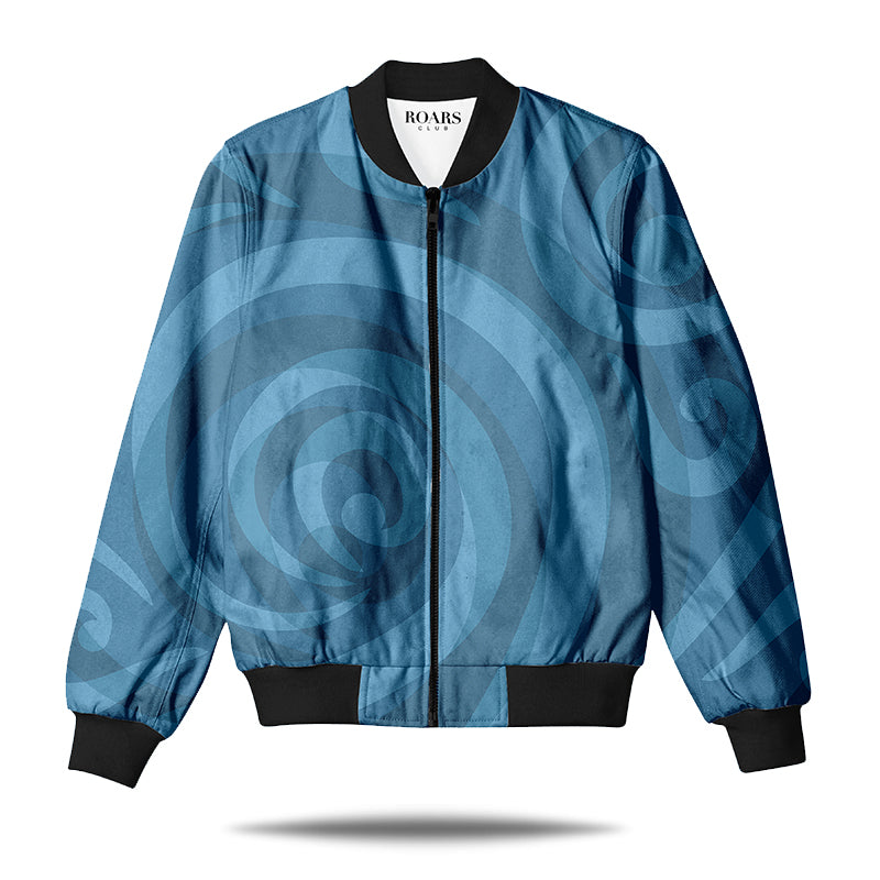 Azure Swirl Men's Bomber Jacket