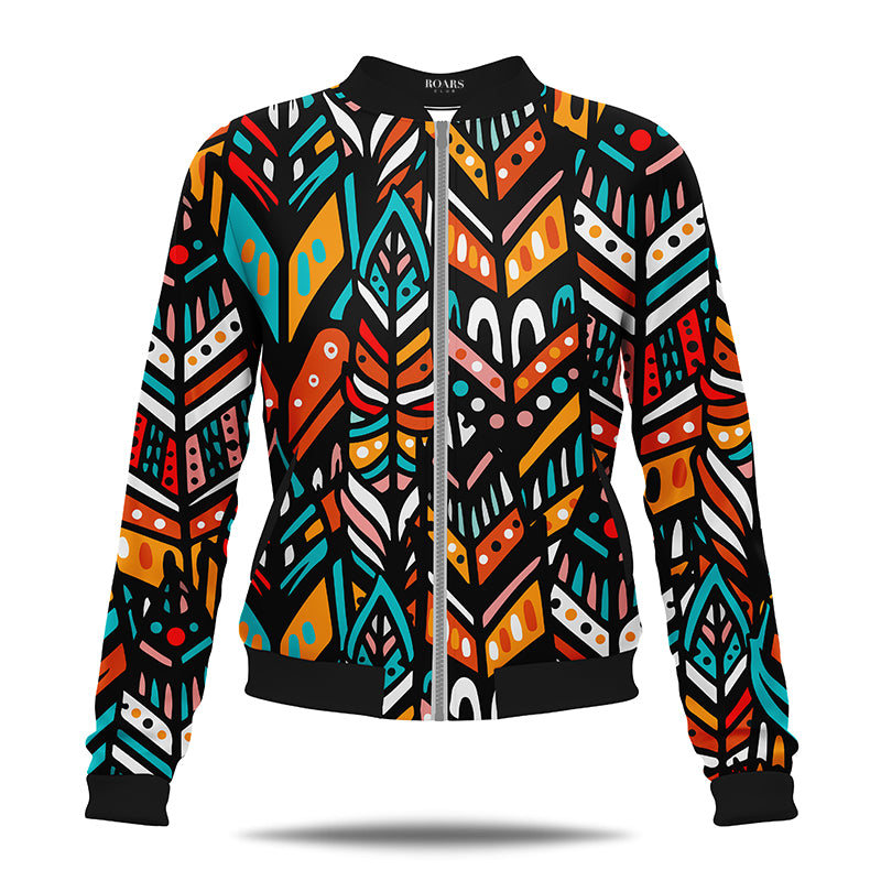 Tribal Leaves Bomber Jacket